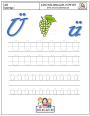 v harfi çizgi çalışması